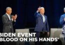 ‘Blood on his hands’: Palestine supporters gatecrash Biden event