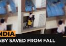 Baby rescued from apartment roof’s edge in India | #AJshorts