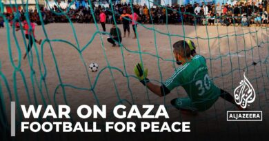 Displaced Palestinians in Gaza hold football tournament for peace