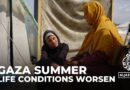 Displaced Palestinians living in makeshift tents struggle as weather gets warmer