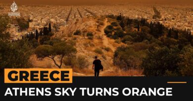 Dust storm turns sky orange over Athens | AJ #shorts