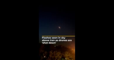 Flashes seen in sky above Iran as drones are ‘shot down’ | #AJshorts