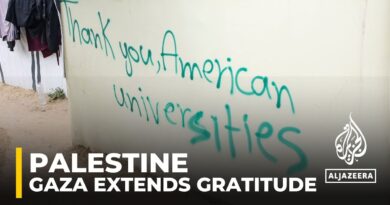 Gaza extends gratitude: Students & displaced Palestinians thank protesters