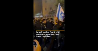 Israeli police fight with protesters supporting Gaza captives| #AJshorts