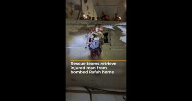 Rafah rescue team uses pulley to retrieve man injured by Israeli attack | #AJshorts