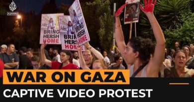 ‘Shame on you’ say Israeli protesters after captive video release