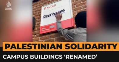 Students rename Canadian university buildings after Palestinian places | AJ #Shorts