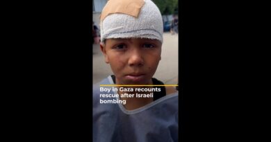 Boy in Gaza recounts rescue after Israeli bombing | AJ #shorts