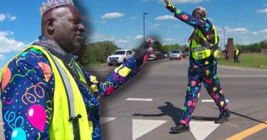 Crossing Guard Delights Students With Seasonal Costumes