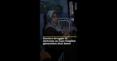 Doctors struggle in darkness as Gaza hospital generators shut down | AJ #shorts