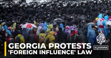 Georgians are protesting outside parliament against reading of ‘foreign influence’ bill