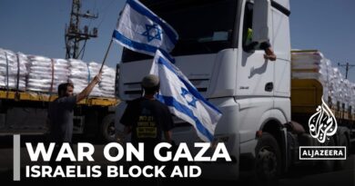 Israeli protesters block aid trucks to Gaza, citing concerns over support for Hamas