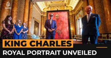 King Charles unveils royal portrait | #AJshorts