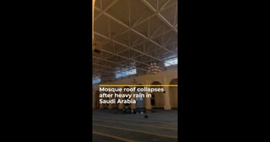 Mosque roof collapses after heavy rain in Saudi Arabia | AJ #shorts