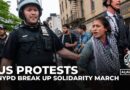 NYPD break up Palestine solidarity march and arrest several protesters