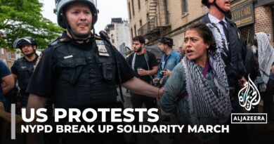 NYPD break up Palestine solidarity march and arrest several protesters