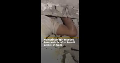 Palestinian girl rescued from rubble after Israeli attack in Gaza | #AJshorts