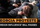 Passage of ‘foreign influence’ bill sparks clashes at Georgian parliament | AJ #Shorts