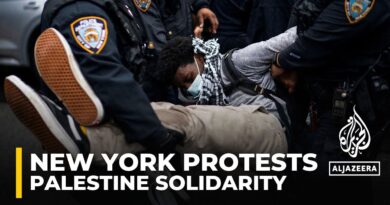 Police beat and arrest pro-Palestinian protesters in New York