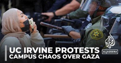 Police shut down Gaza solidarity encampment at the University of California, Irvine