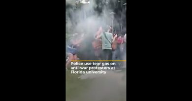 Police use tear gas on anti-war protesters at Florida university | #AJshorts