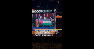 Pro-Palestine protester escorted off stage at UT Austin graduation | AJ #shorts