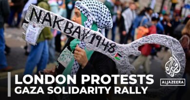 Pro-Palestinian march in central London to mark 76th anniversary of Nakba