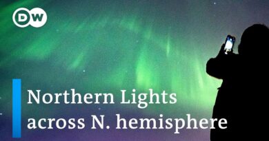 Rare solar storm brings aurora borealis to night sky | DW News