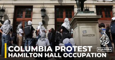 Students continue protest at Columbia University despite expulsion threats