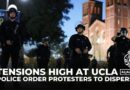 Tensions high at UCLA campus as police order anti-war protesters to disperse or face arrests