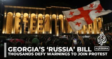 Thousands of Georgians defy warnings to join protest against ‘Russia’ bill