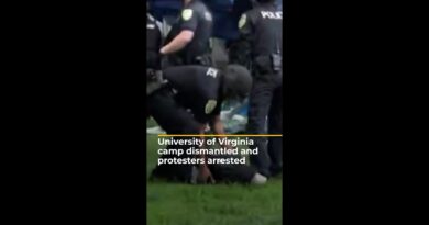 University of Virginia camp dismantled and protesters arrested | #AJshorts