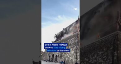 600-year-old Ming dynasty tower partially collapses in China | DW News