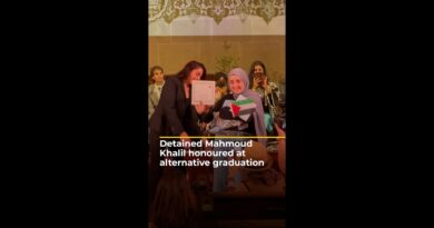 Detained student Mahmoud Khalil honoured at alternative graduation | AJ#shorts
