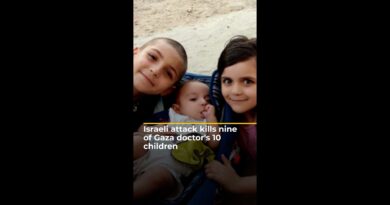 Gaza doctor Alaa al-Najjar loses nine of her 10 children in Israeli attack | AJ#shorts