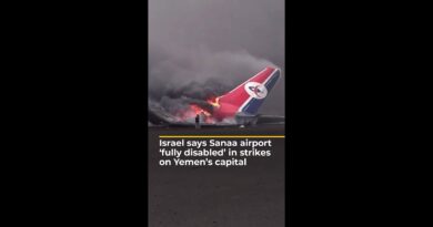 Israel says Sanaa airport ‘fully disabled’ in strikes on Yemen’s capital | AJ #shorts