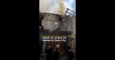 Israeli air strikes hit homes in Gaza City | AJ #shorts