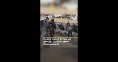 Israeli police break up protest against new Gaza assault | AJ #shorts