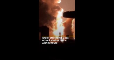 Israeli strikes hit Gaza school shelter twice within hours | AJ #shorts