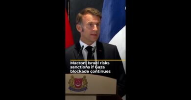 Macron: Israel risks sanctions if Gaza blockade continues | AJ #shorts