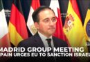 Madrid Group meeting: Spain advocates suspending EU-Israel deal over Gaza war