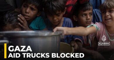 Only five aid trucks enter Gaza as more than 9,000 remain stuck at border