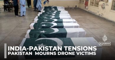 Pakistan holds Funerals for 31 killed in drone strikes as tensions with India reach critical levels