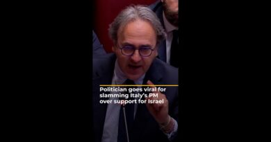Politician goes viral for slamming Italy’s PM over support for Israel | AJ #shorts