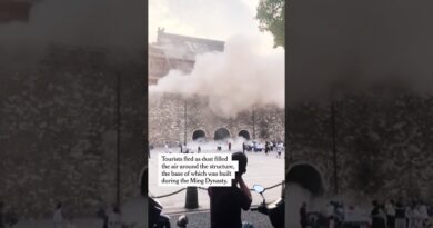 Roof of Historic Tower in China Partially Collapses