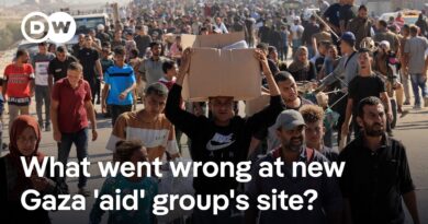 Scenes of chaos: Israeli troops fire shots as crowd scrambles for food at new Gaza aid hub | DW News