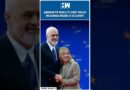 #Shorts | Albanian PM Kneels To Greet Italian PM Giorgia Meloni At EU Summit | Tirana | Europe Italy