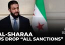 Syrian President Ahmed al-Sharaa gives a televised speech