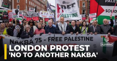 Tens of thousands rally in central London to mark 1948 Palestinian Nakba