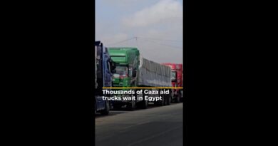 Thousands of aid trucks for Gaza made to wait in Egypt | AJ #shorts